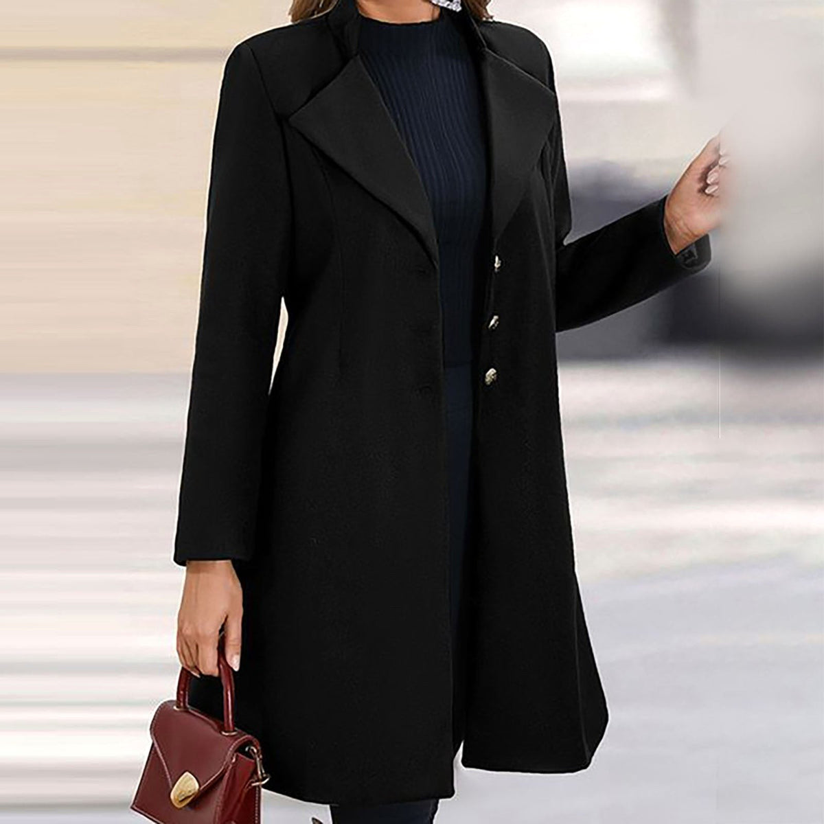 Annette | Women's Wool Tailored Coat, Prestige Winter Coat | My Sweet Wardrobe