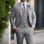 Anton | Men's Slim Fit Suit with Waistcoat, Three-Piece Suit | My Sweet Wardrobe | Beige