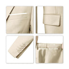 Anton | Men's Slim Fit Suit with Waistcoat, Three-Piece Suit | My Sweet Wardrobe | Beige