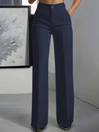 Antonina | Women's High-Waisted Wide-Leg Trousers, Smart Tailored Trousers | My Sweet Wardrobe