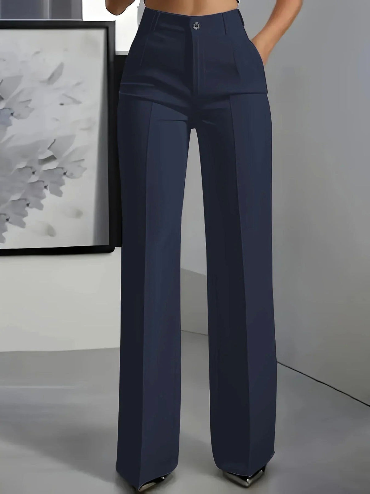 Antonina | Women's High-Waisted Wide-Leg Trousers, Smart Tailored Trousers | My Sweet Wardrobe