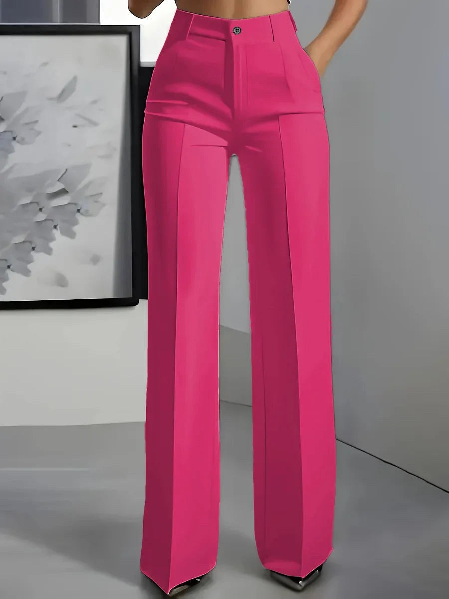 Antonina | Women's High-Waisted Wide-Leg Trousers, Smart Tailored Trousers | My Sweet Wardrobe