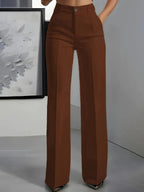 Antonina | Women's High-Waisted Wide-Leg Trousers, Smart Tailored Trousers | My Sweet Wardrobe
