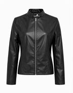 Arabella | Women's Tailored Leather Jacket with Zip Fastening, Classic Leather Jacket | My Sweet Wardrobe