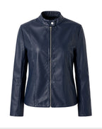 Arabella | Women's Tailored Leather Jacket with Zip Fastening, Classic Leather Jacket | My Sweet Wardrobe
