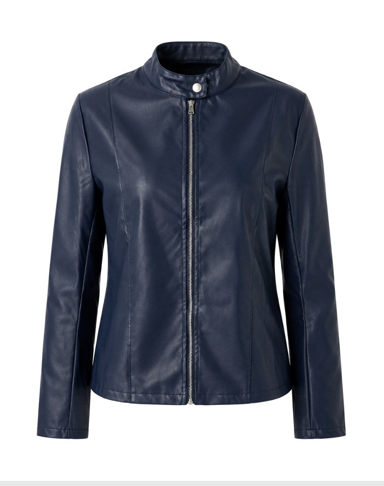 Arabella | Women's Tailored Leather Jacket with Zip Fastening, Classic Leather Jacket | My Sweet Wardrobe