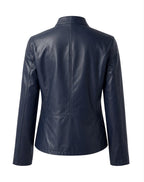 Arabella | Women's Tailored Leather Jacket with Zip Fastening, Classic Leather Jacket | My Sweet Wardrobe
