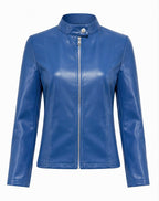 Arabella | Women's Tailored Leather Jacket with Zip Fastening, Classic Leather Jacket | My Sweet Wardrobe
