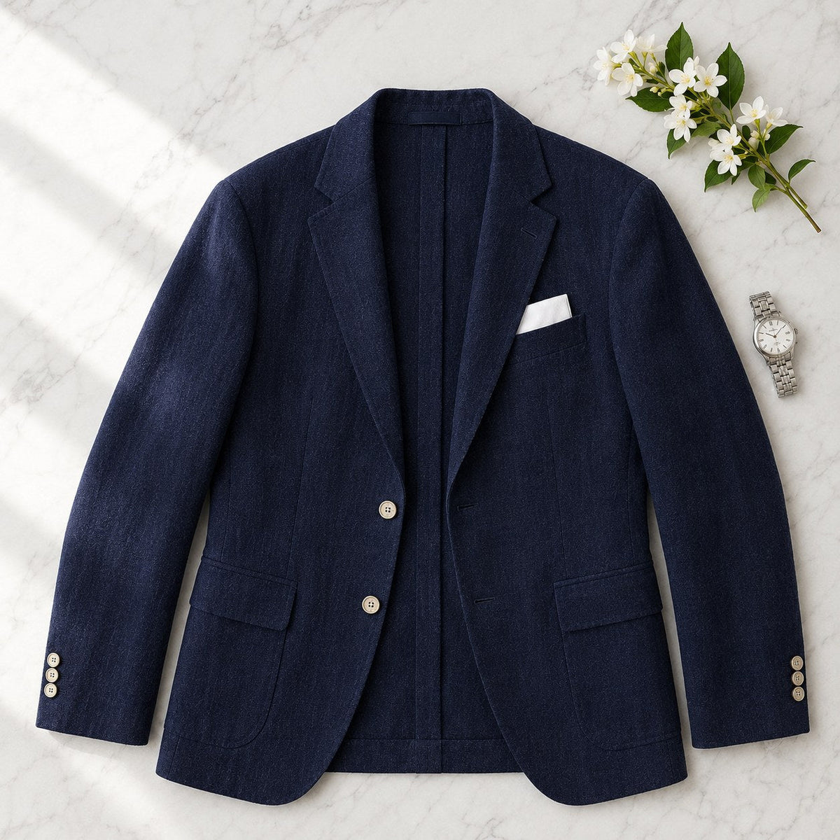 Alexander | Men's Linen Blazer in Smart Casual Style, Lightweight Summer Jacket | My Sweet Wardrobe