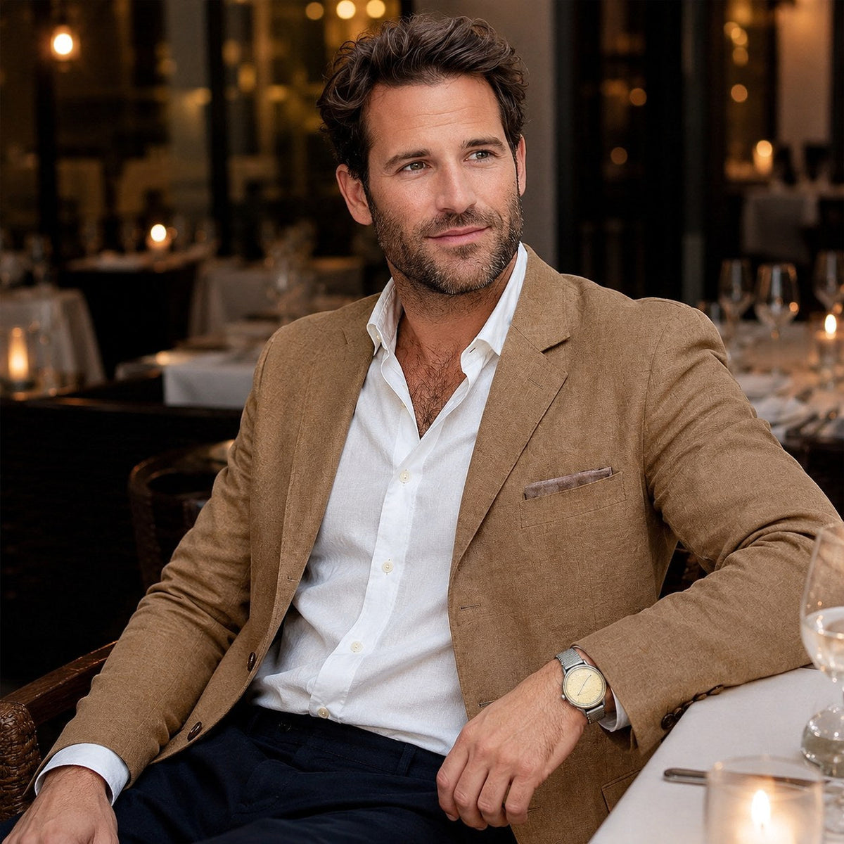 Alexander | Men's Linen Blazer in Smart Casual Style, Lightweight Summer Jacket | My Sweet Wardrobe