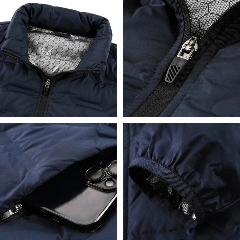 Armin | Men's Quilted Jacket with Modern Design, Warming Autumn Jacket | My Sweet Wardrobe | Grey