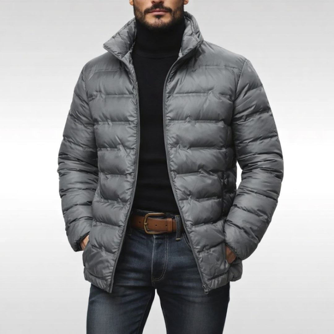 Armin | Men's Quilted Jacket with Modern Design, Warming Autumn Jacket | My Sweet Wardrobe | Grey