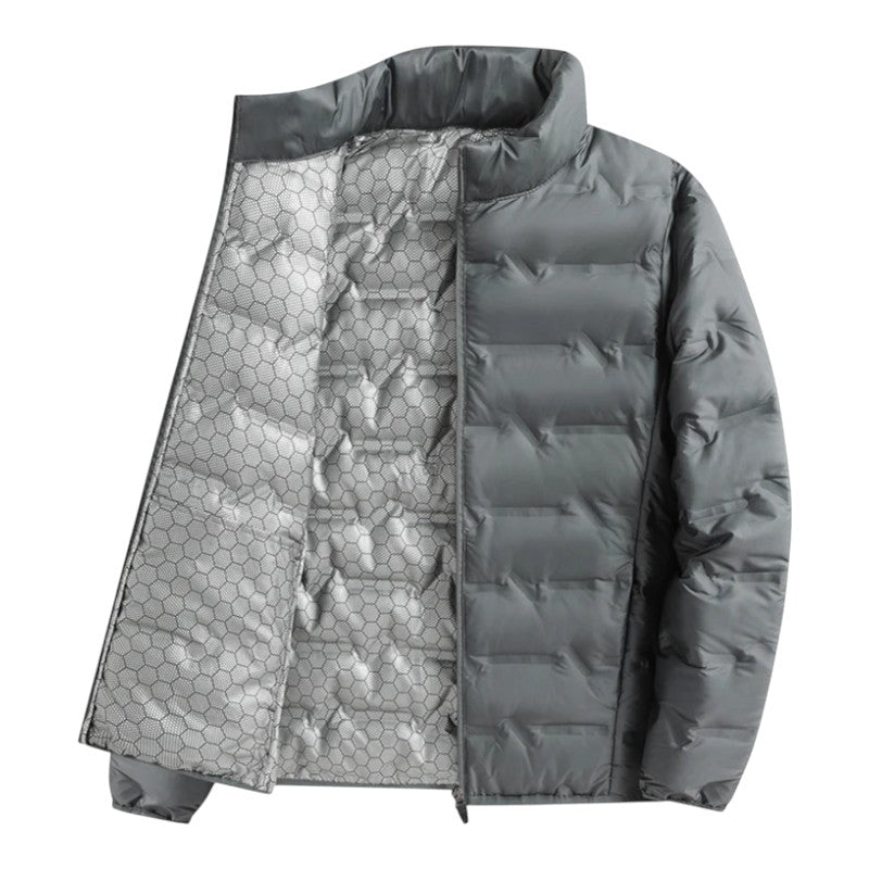 Armin | Men's Quilted Jacket with Modern Design, Warming Autumn Jacket | My Sweet Wardrobe | Grey