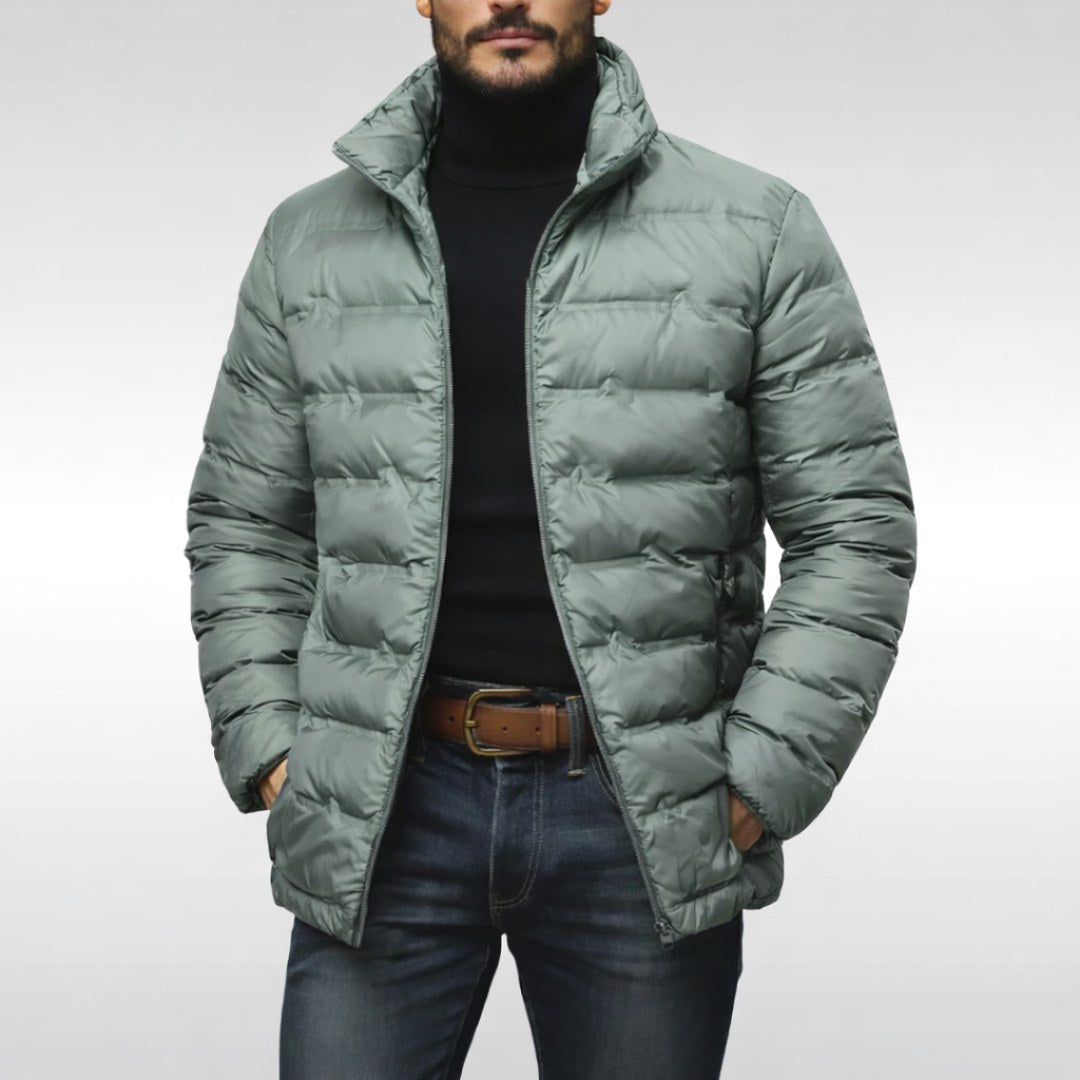 Armin | Men's Quilted Jacket with Modern Design, Warming Autumn Jacket | My Sweet Wardrobe | Grey