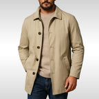 Arnold | Men's Trench Coat with Classic Design, Elegant Autumn Coat | My Sweet Wardrobe | Khaki