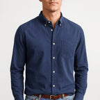 Thomas | Men's Long-Sleeve Cotton Shirt, Classic Button-Up Shirt | My Sweet Wardrobe