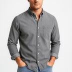 Thomas | Men's Long-Sleeve Cotton Shirt, Classic Button-Up Shirt | My Sweet Wardrobe