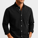 Thomas | Men's Long-Sleeve Cotton Shirt, Classic Button-Up Shirt | My Sweet Wardrobe