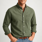 Thomas | Men's Long-Sleeve Cotton Shirt, Classic Button-Up Shirt | My Sweet Wardrobe