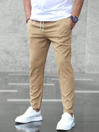 Arthur | Men's Stretch Comfort Trousers, Modern Everyday Trousers | My Sweet Wardrobe | Beige