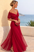 Aurelie | Women's V-Neck Chiffon Maxi Dress, Flowing Ankle-Length Dress | My Sweet Wardrobe