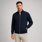 Austin | Men's Quilted Hybrid Jacket, Knitted Sleeves Autumn Jacket | My Sweet Wardrobe