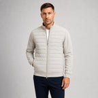 Austin | Men's Quilted Hybrid Jacket, Knitted Sleeves Autumn Jacket | My Sweet Wardrobe
