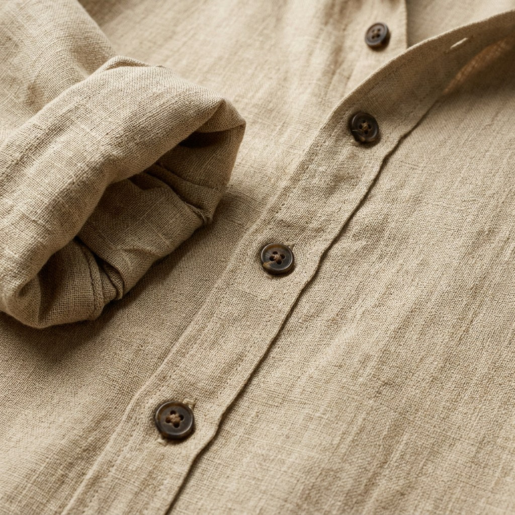 Bart | Men's Long-Sleeve Linen Shirt, Loose-Fitting Summer Shirt | My Sweet Wardrobe