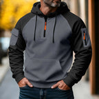 Bastian | Men's Jumper with Zip, Sporty Knit Jumper | My Sweet Wardrobe | Black