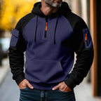Bastian | Men's Jumper with Zip, Sporty Knit Jumper | My Sweet Wardrobe | Black