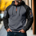 Bastian | Men's Jumper with Zip, Sporty Knit Jumper | My Sweet Wardrobe | Black