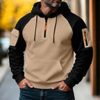 Bastian | Men's Jumper with Zip, Sporty Knit Jumper | My Sweet Wardrobe | Black