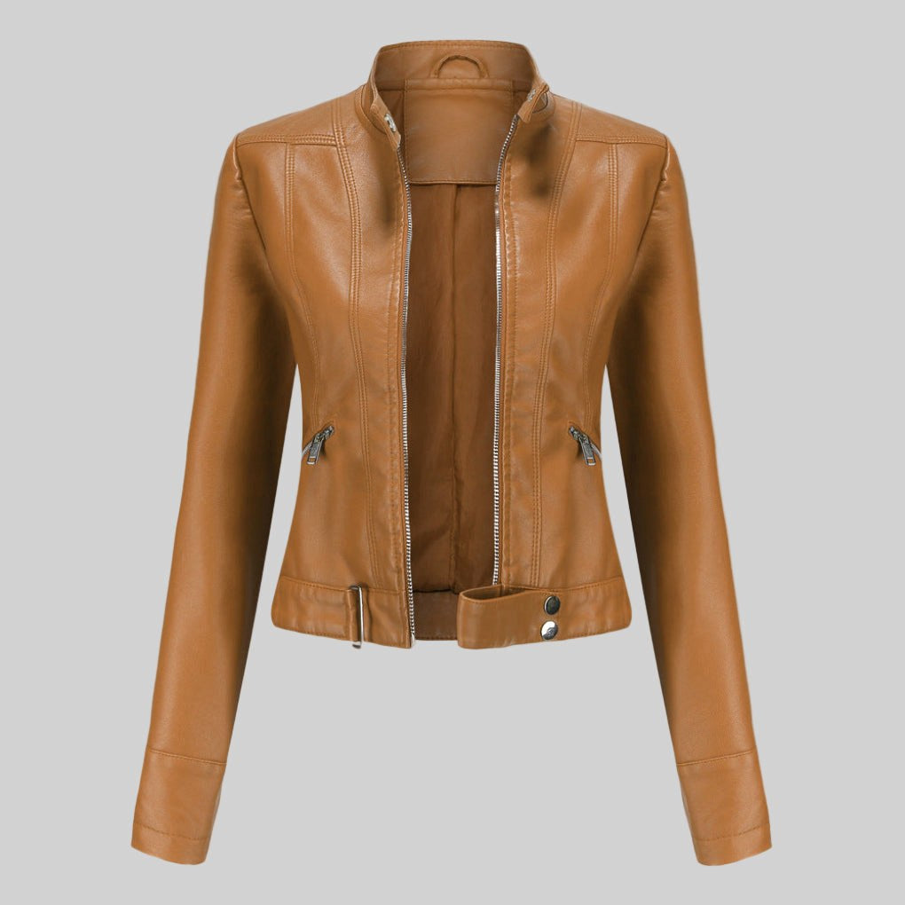 Beatrice | Women's Leather Jacket, Classic Tailored Outerwear | My Sweet Wardrobe