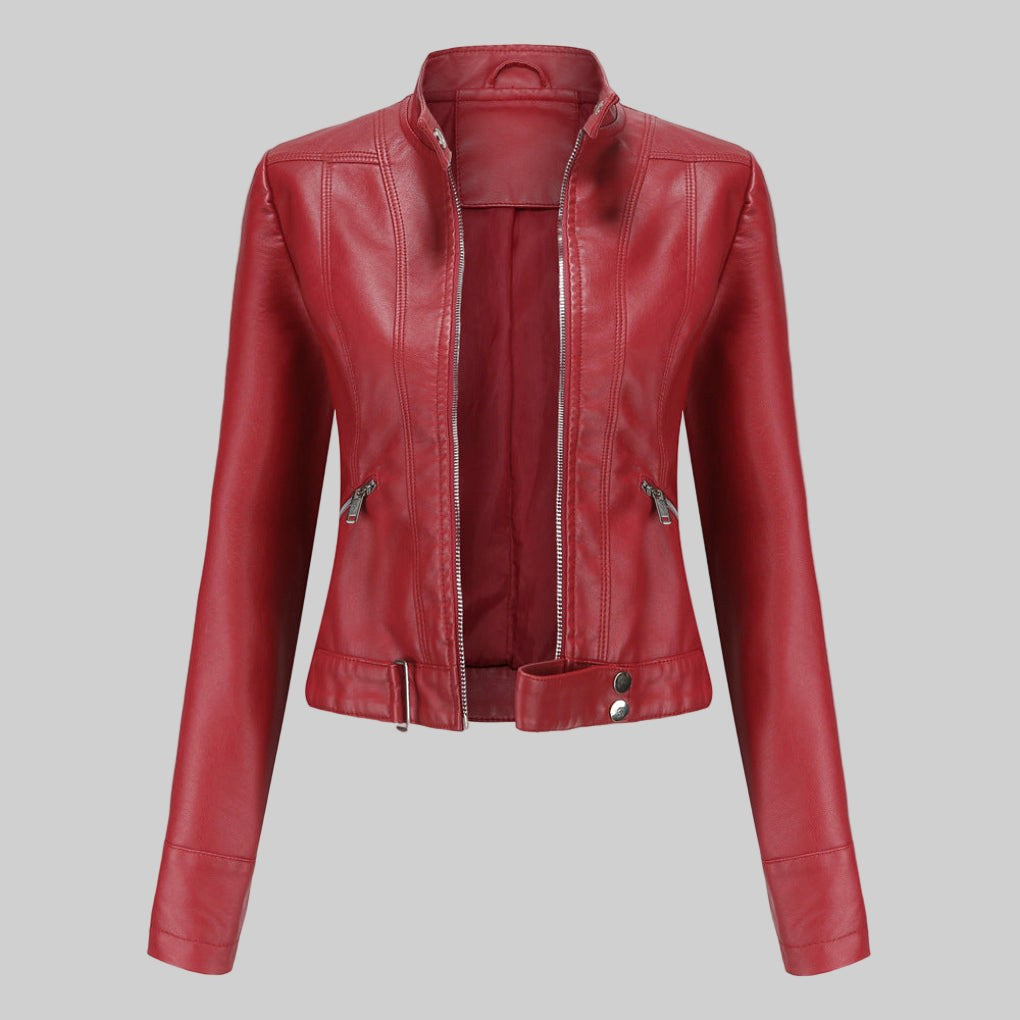 Beatrice | Women's Leather Jacket, Classic Tailored Outerwear | My Sweet Wardrobe