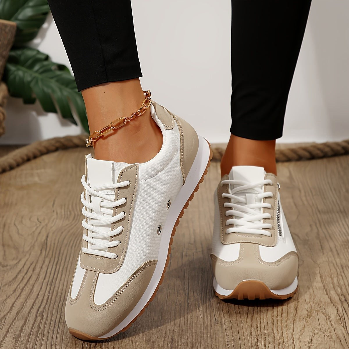 Beatrice | Women's Orthopedic Walking Shoes, Supportive Slip-On Shoes | My Sweet Wardrobe | Beige