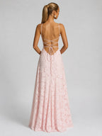Bella | Women's Floral Maxi Dress, Sculpted Silhouette Evening Dress | My Sweet Wardrobe | White