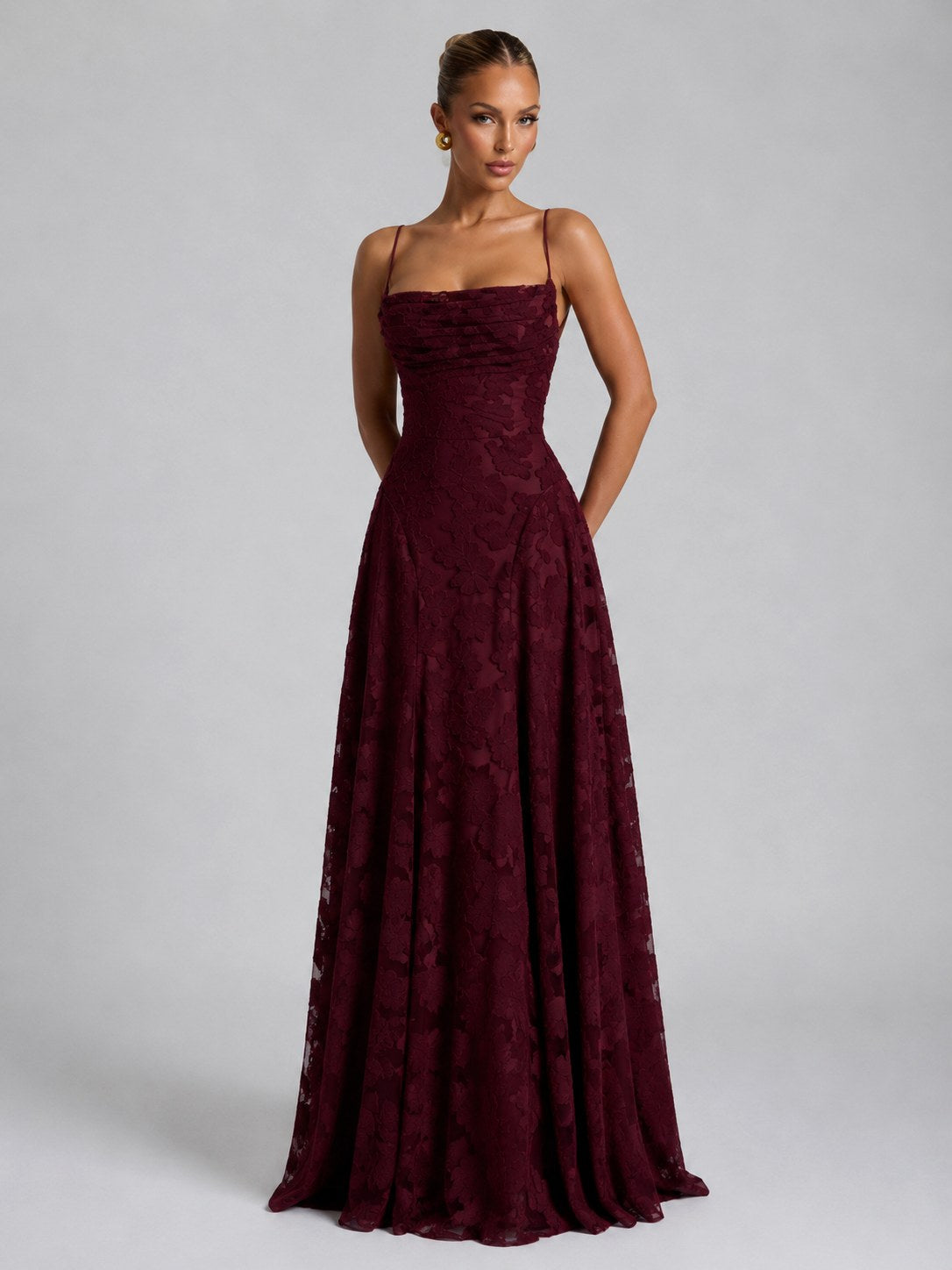 Bella | Women's Floral Maxi Dress, Sculpted Silhouette Evening Dress | My Sweet Wardrobe