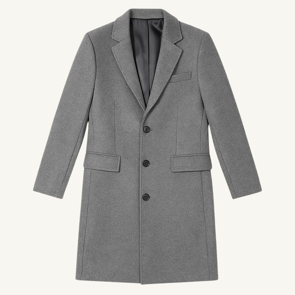 Bennett | Men's Single-Breasted Wool Blend Overcoat, Tailored Autumn Coat | My Sweet Wardrobe