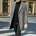 Bennett | Men's Single-Breasted Wool Blend Overcoat, Tailored Autumn Coat | My Sweet Wardrobe