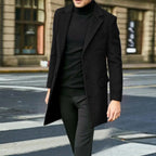 Bennett | Men's Single-Breasted Wool Blend Overcoat, Tailored Autumn Coat | My Sweet Wardrobe