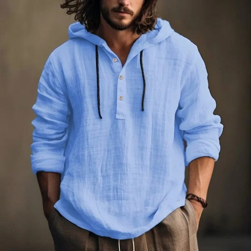 Bernd | Men's Hoodie with Relaxed Cut, Modern Hooded Sweatshirt | My Sweet Wardrobe | White
