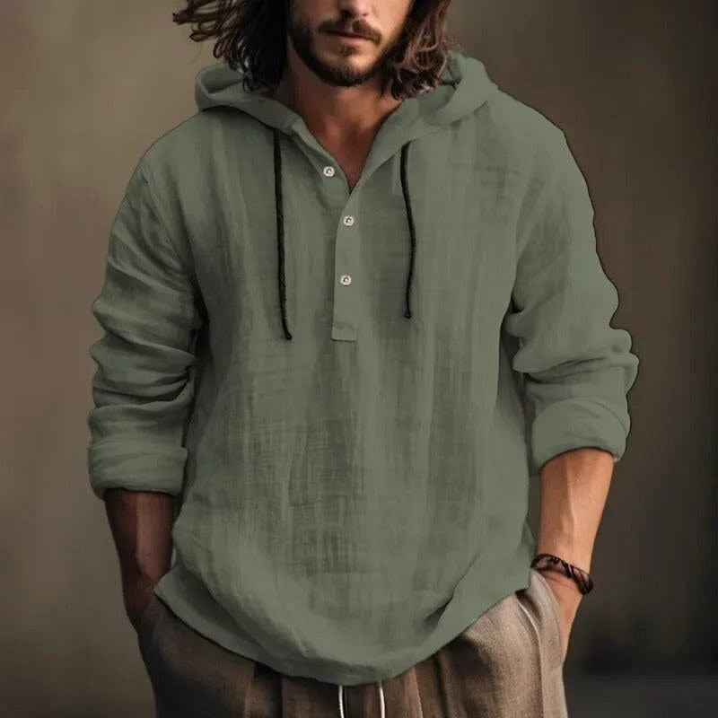 Bernd | Men's Hoodie with Relaxed Cut, Modern Hooded Sweatshirt | My Sweet Wardrobe | White