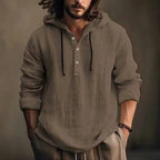Bernd | Men's Hoodie with Relaxed Cut, Modern Hooded Sweatshirt | My Sweet Wardrobe | White
