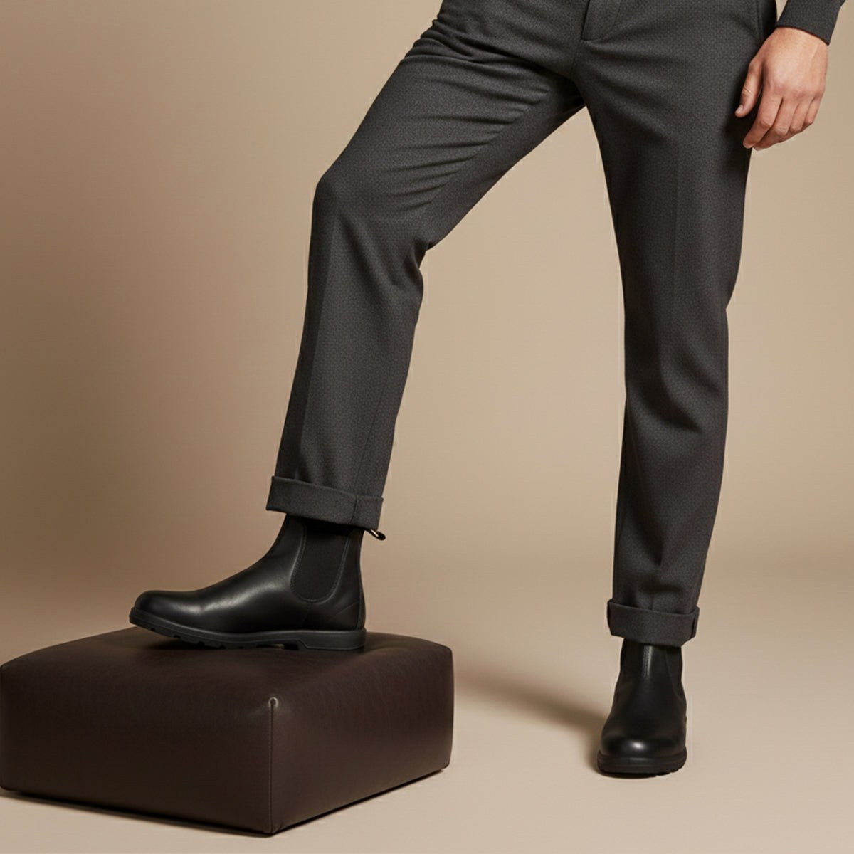 Blake | Men's Leather Chelsea Boots, Slip-On Ankle Boots | Dressific