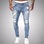 Blake | Men's Skinny Ripped Jeans, Distressed Mid-Rise Jeans | My Sweet Wardrobe