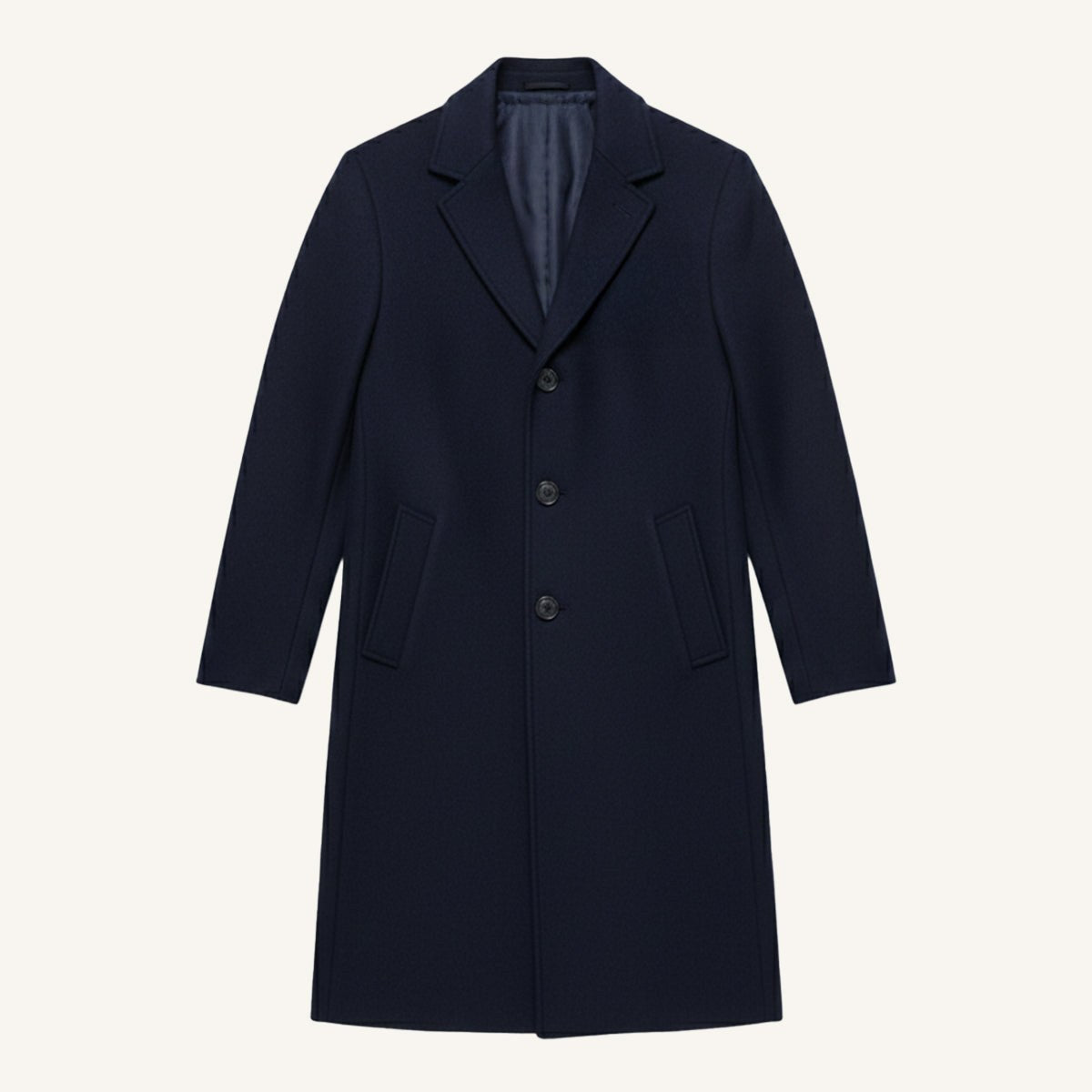 Brandon | Men's Classic Wool Overcoat, Tailored Autumn Coat | Dressific