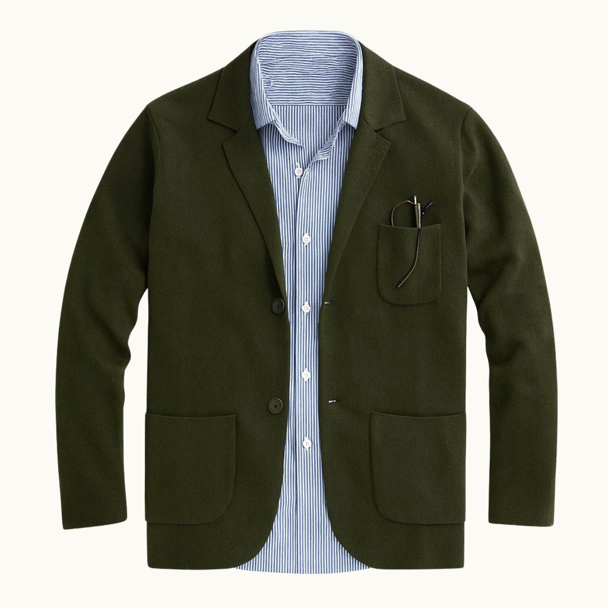 Brett | Men's Oxford Cotton Blazer, Smart Summer Jacket | Dressific | Gray