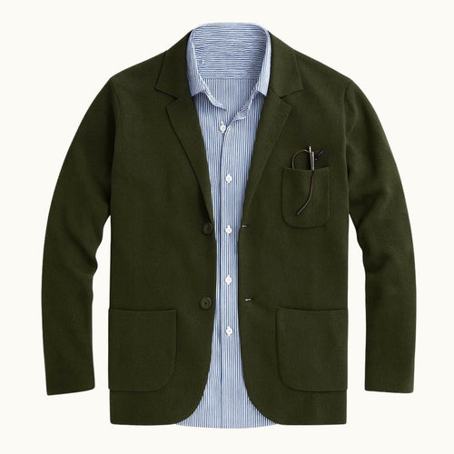 Brett | Men's Oxford Cotton Blazer, Smart Summer Jacket | Dressific | Gray