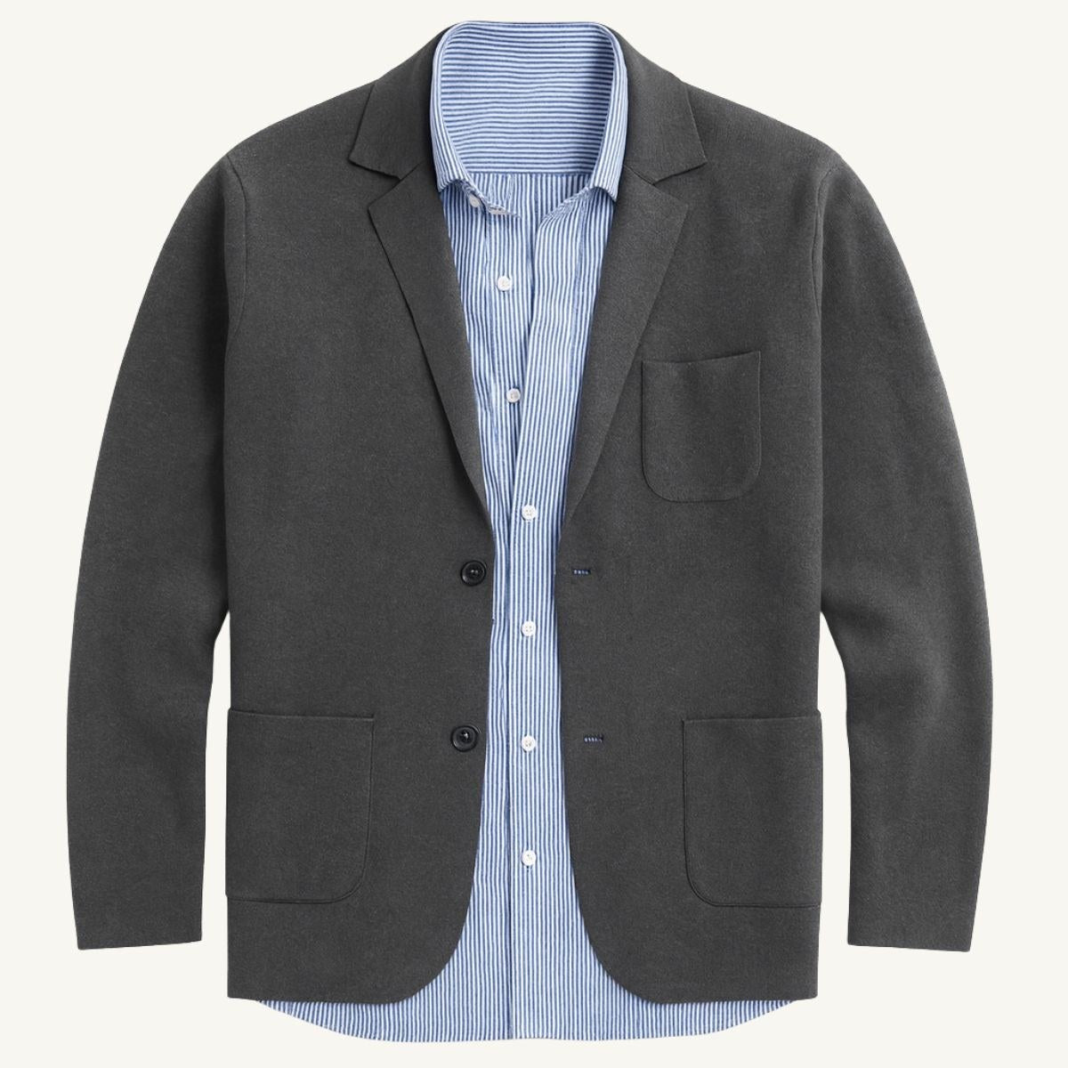 Brett | Men's Oxford Cotton Blazer, Smart Summer Jacket | Dressific | Brown