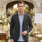 Brett | Men's Oxford Cotton Blazer, Smart Summer Jacket | Dressific | Blue
